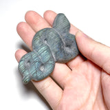 Labradorite Snake Carving