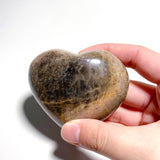 Black Moonstone Heart