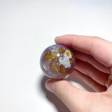 Purple Grey Agate Sphere