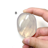 Clear Blue Rose Quartz Palmstone