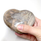 Large High Quality Golden Black Moonstone Heart