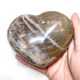 Large High Quality Golden Black Moonstone Heart