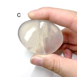 Clear Blue Rose Quartz Palmstone