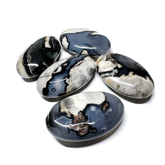 5 Volcanic Agate Palmstones