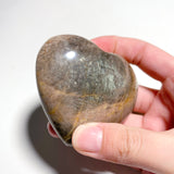 Black Moonstone Heart