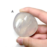 Clear Blue Rose Quartz Palmstone