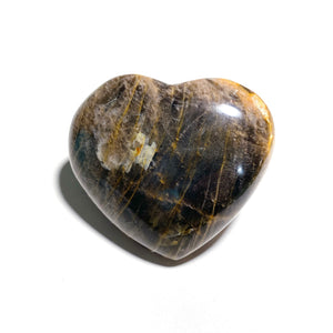 Black Moonstone Heart