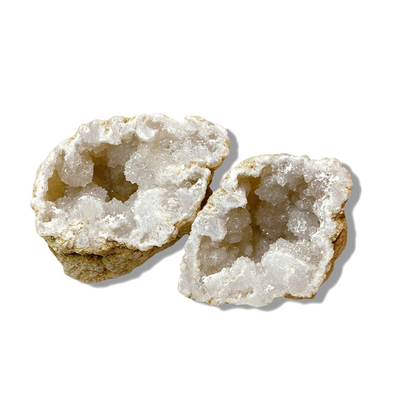 Druzy Quartz Geode Halves