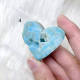 Blue Aragonite/Caribbean Calcite Heart