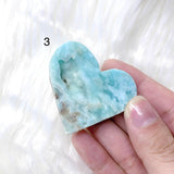 Blue Aragonite/Caribbean Calcite Heart