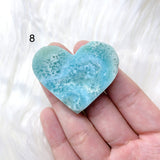 Blue Aragonite/Caribbean Calcite Heart