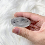 Black Tourmaline Quartz Palmstone