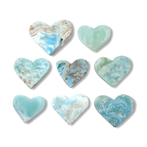 Blue Aragonite/Caribbean Calcite Heart