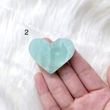 Blue Aragonite/Caribbean Calcite Heart