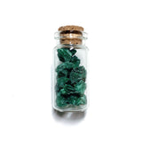 Fibrous Malachite Chips Bottle