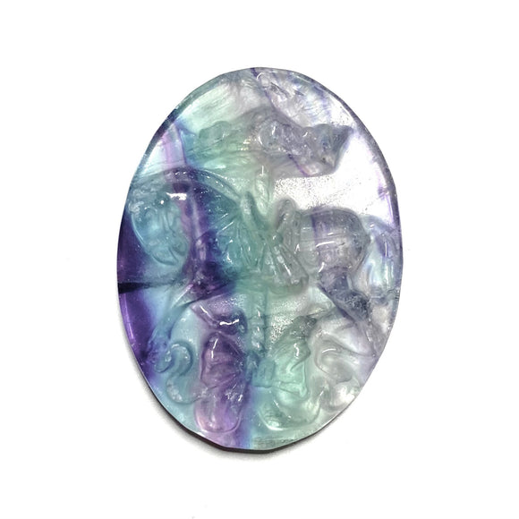 Carousel Horse Fluorite Pendant Carving