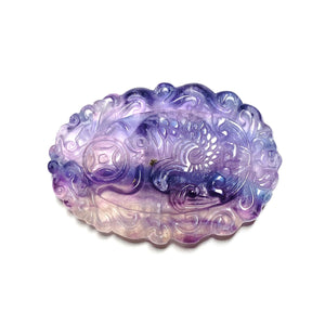 Fluorite Fish Pendant Carving