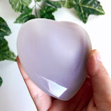 Druzy Agate Heart Carving