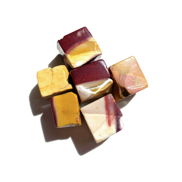 6 Imperfect Mookaite Cubes