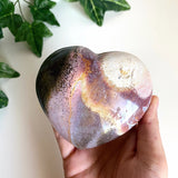 Pink Ocean Jasper Heart