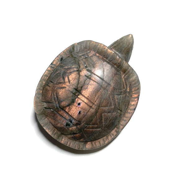 Labradorite Turtle Carving