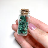 Fibrous Malachite Chips Bottle