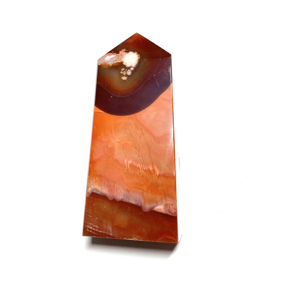 Flower Agate Carnelian Tower