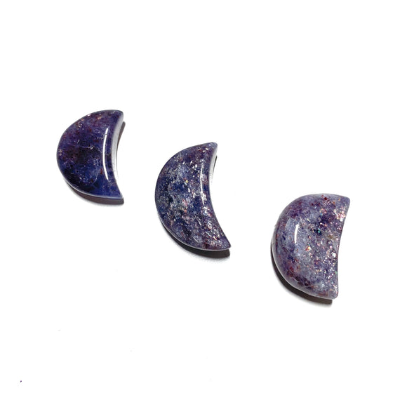 Small Iolite Moon Carving