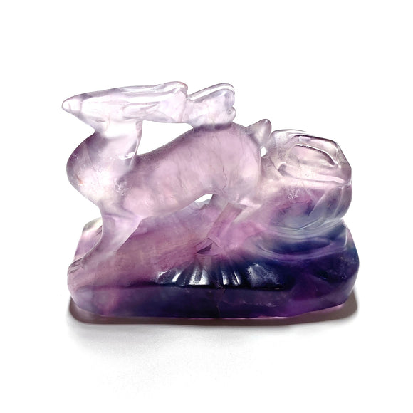 Fluorite Deer Carving