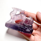 Fluorite Deer Carving