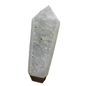 White Moss Agate Tower