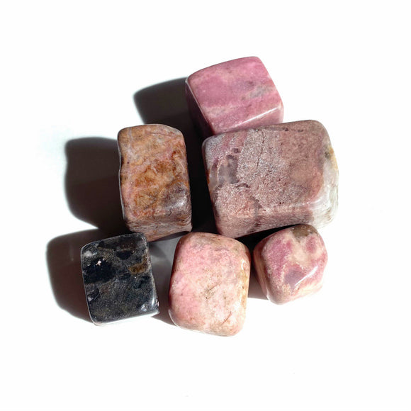 6 Rhodonite Cubes