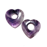 Amethyst Hearts with Holes