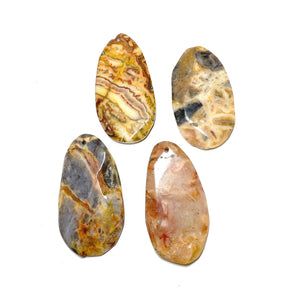 Crazy Lace Agate Faceted Pendants