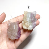 Fluorite Fox Carving