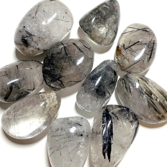 Black Tourmaline Quartz Tumble