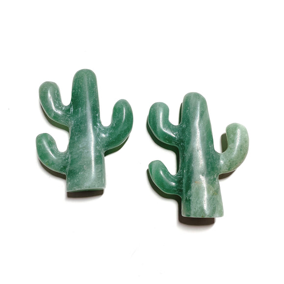 Green Aventurine Cactus Carving