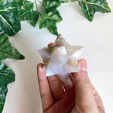 Flower Agate Merkaba Star