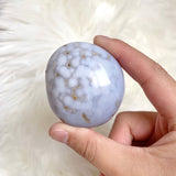 Blue Chalcedony Palmstone