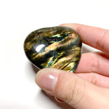 Dual Flash Labradorite Heart