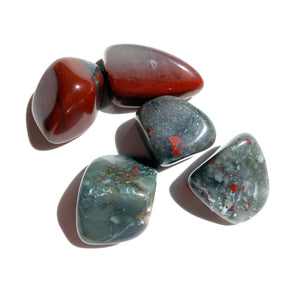 5 Bloodstone Jasper Tumbles