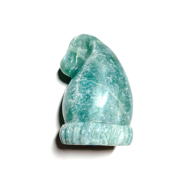 Flashy Amazonite Hat Carving