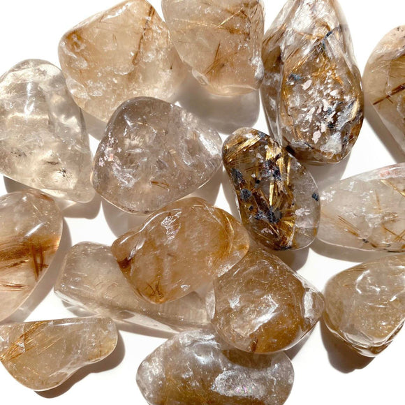 Golden Rutilated Quartz Tumble