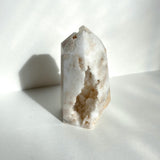 White Druzy Quartz Tower