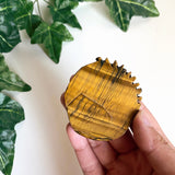 Tigers Eye Moon Carving