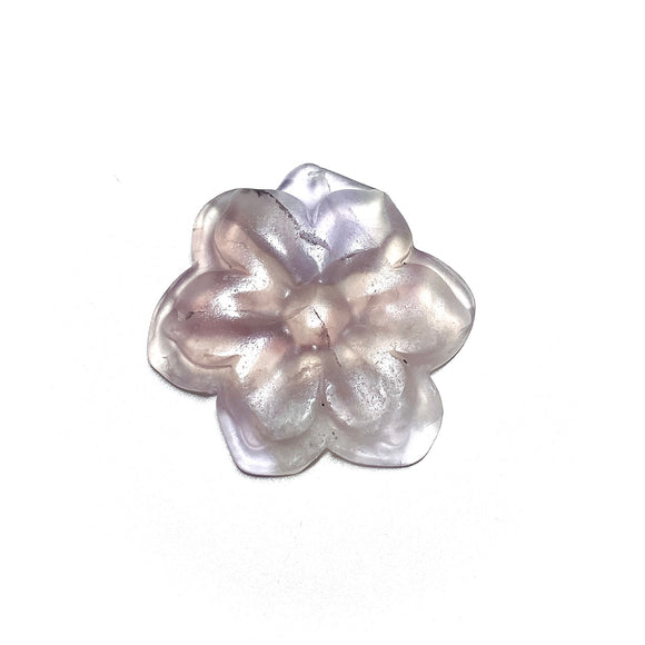 Purple Fluorite Flower Carving