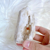 White Druzy Quartz Tower